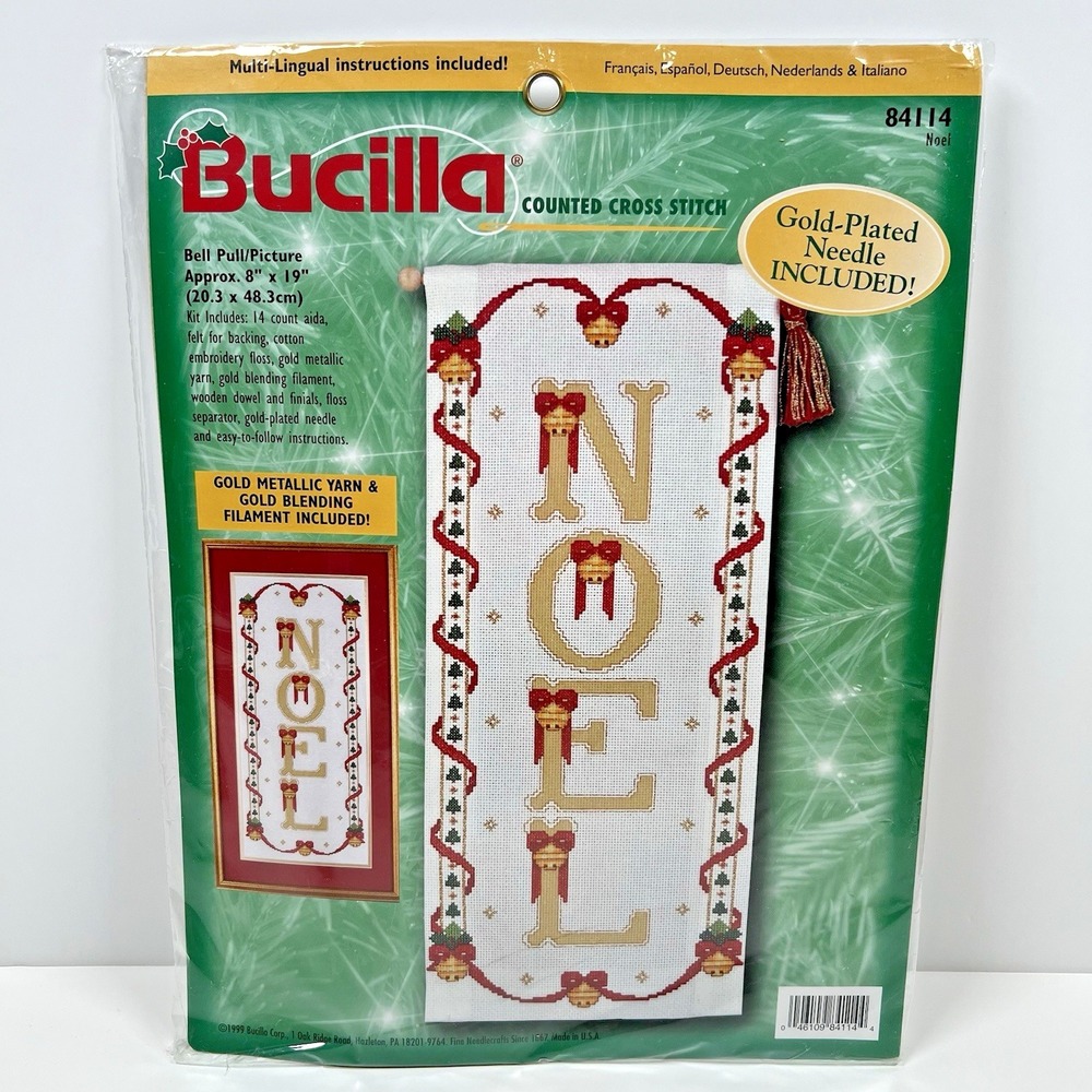 Bucilla Noel Bell Pull Picture Cross Stitch Kit 84114